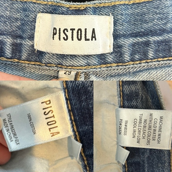 PISTOLA Cassie Crop Jeans - Super High Rise Straight Crop in Elixir - Picture 5 of 5